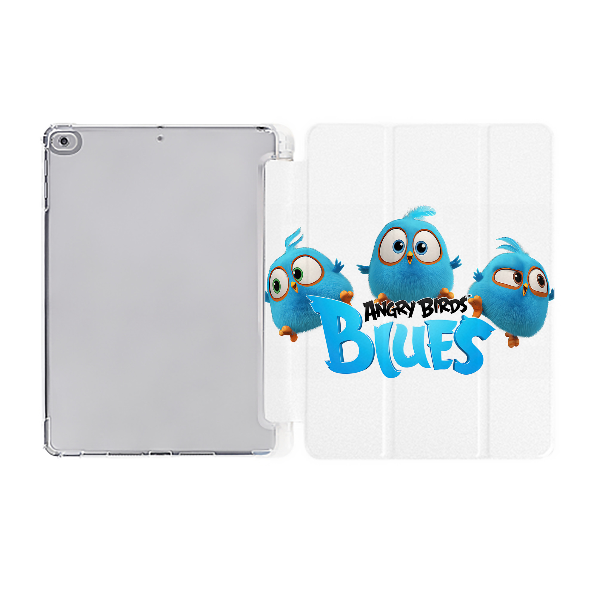 （画像用） Angry Birds アングリーバード IPad ケース ペン収納付き 三つ折りスタンド PUレザー×シリコン 対応機種9.5/10.5/10.9インチ